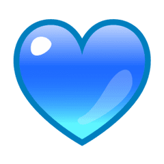 Blue Heart Emoji Transparent Emojidex Custom Service And - Love Blue Heart Emoji Png