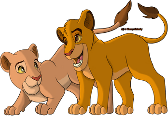 Leon Simba Y Nala Png - Simba En Nala Cartoon