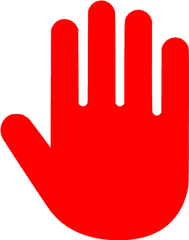 Red Hand Cursor Icon - Hand Icon Blue Png