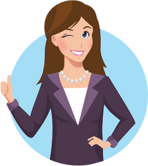Download Business Owner Thumbs Up Perth - Business Woman Thumbs Up Cartoon Png