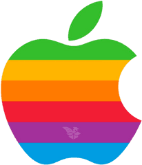 How To Get Apple Retro Logo Sticker - Transparent Old Apple Logo Png