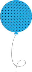 Dot Clipart Light Blue - Polka Dot Balloon Png