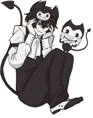 Download Ink Drawing Cute - Anime Bendy And The Ink Machine Png