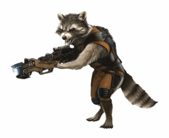 Raccoon Guardian Rocket Download HQ - Free PNG