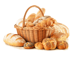 Multi Slices Wicker Grain Basket Bread - Free PNG