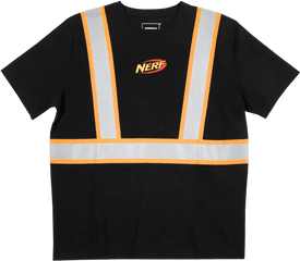 Nerf Reflective Black Tee - Active Shirt Png