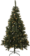 Download Hd Christmas Tree W Led Twinkle - Evergreen Christmas Tree Png