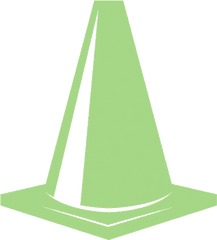 Guacamole Green Traffic Cone Icon - Free Guacamole Green Cone Png