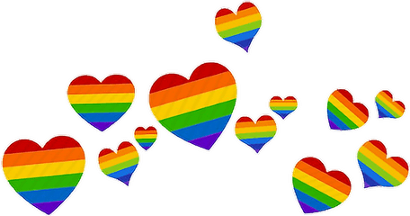 Corazon Corazones Arcoiris Rainbow Corona Love Tumblr - Png Corona De Corazon Arcoiris