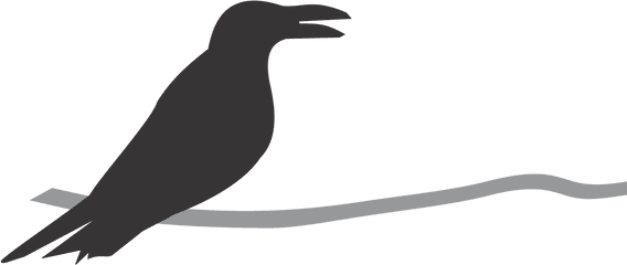 My Three Ravens Logo Is A Graphic Representation Of - Crow Penguin Png