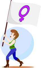 Woman Protester Poster - Free Vector Graphic On Pixabay Clip Art Png