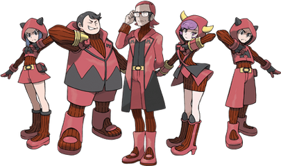 Team Magma - Pokemon Team Magma Members Png