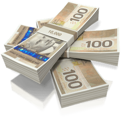 Download Stacks Of Money Png - Stack Of Canadian Money