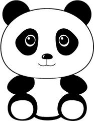 Panda Cute Animals - Free Image On Pixabay Panda Cartoon Black And White Png