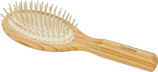 Hydrea Olive Wood Hair Brush With Pins - Wood Hair Brush Png