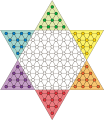 How To Play Chinesse Checkers - Empty Chinese Checkers Board Png