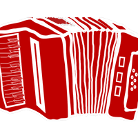 Vector Red Accordion Free Download PNG HQ