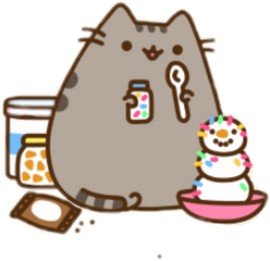 Download Food Pusheen Sock Cat Mug In - Ice Cream Pusheen Food Png