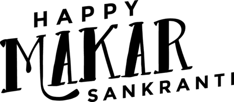 Makar Sankranti Text Font Line For Happy Lights - Free PNG