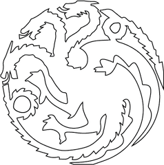 Download Hd Game Of Thrones Dragon Logo Transparent Png - Game Of Thrones House Posters