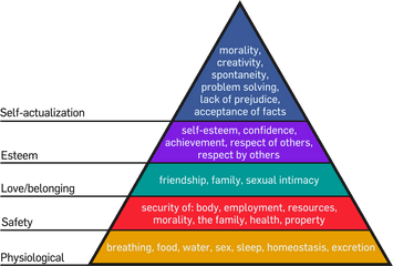 Filemaslowu0027s Hierarchy Of Needs Pyramidpng - Wikimedia Commons Examples Of Self Actualization