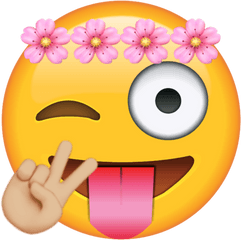 Winky Eye Tongue Out Emoji - Emoji With Tongue Out Png