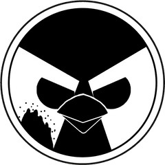 Download Angry Birds Rendel - Logo Angry Bird Full Size Black Angry Bird Logo Png