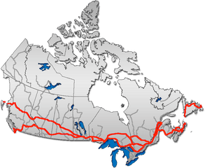 Trans - Canada Highway Wikipedia Trans Canada Highway Course Map Png