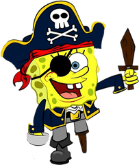 Transparent Spongebob Pirate - Spongebob As A Pirate Png