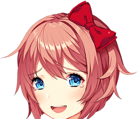 Happycrying Sayori Sprite Open Mouth - Album On Imgur Sayori Sprites Png