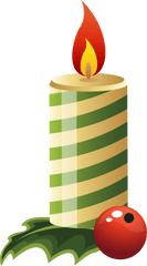 Candle Clipart Png Transparent - Green Christmas Candle Clipart