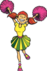 Cheerleader Cheerleading Illustration - Cheerleader Cartoon Png