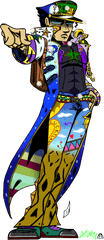 Jotaro Kujo By Drfunk98 - Jolyne Stardust Shooters Png