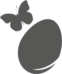 Butterfly Easter Egg Icon - Transparent 249650 Png Images Silhouette