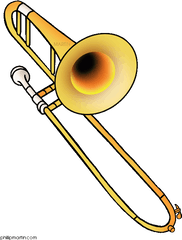 Trombone Clipart Animated - Trombone Clip Art Png