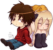 Chibi Couple Anime PNG Download Free