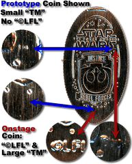 Prototype Star Wars Pressed Coins - Dot Png