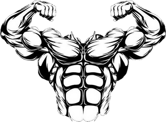 Muscle Muscles Muscleman Champion Abs Sixpack - Transparent Cartoon Muscle Man Png