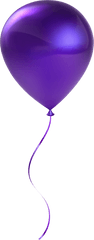 Clipart Balloons Violet Transparent - Purple Balloon Transparent Background Png