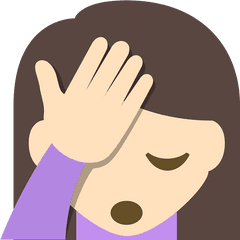 Person Facepalming Emoji Clipart - Smiley An Kopf Fassen Png