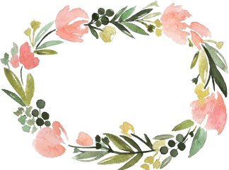 Floral Border Label Png Download - Transparent Floral Border