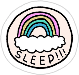 Sleep Night Aesthetic Tumblr Kpopedit Background Rainbo - Sticker Tumblr Aesthetic Png