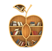 Concept Apple Creative Bookcase Key Bookshelf Knowledge - Free PNG