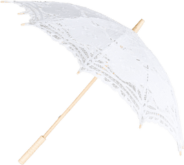 Download White Vintage Lace Parasol - Lace Umbrella Png