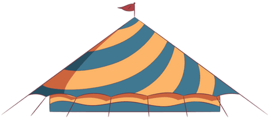 Colored Circus Tent - Triangle Png