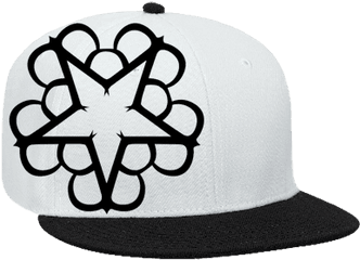 Black Veil Brides Wool Blend Snapback Flat Bill Hat - Black Veil Brides Star Logo Png