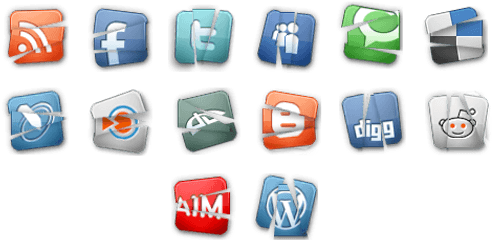 Social Media Icons Icon Set - Technology Applications Png