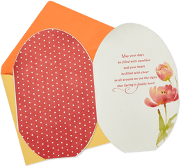 Download Egg - Shaped Watercolor Floral Easter Card Circle Polka Dot Png