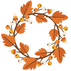 Fall Wreath Svg Cutting File For Electronic Machines - Fall Leaves Wreath Clipart Png
