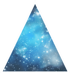 Portal Fantasy Cutout Sparkles Blue - Fantasy Triangle Png